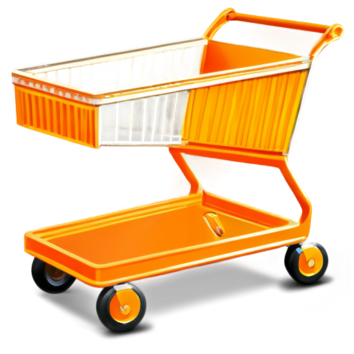 items in cart in orange-yellow colors - icon | sticker