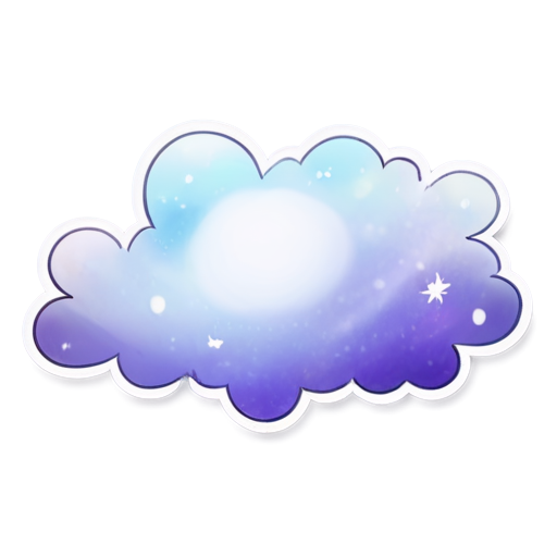 sky, galaxy, light background, soft shades - icon | sticker