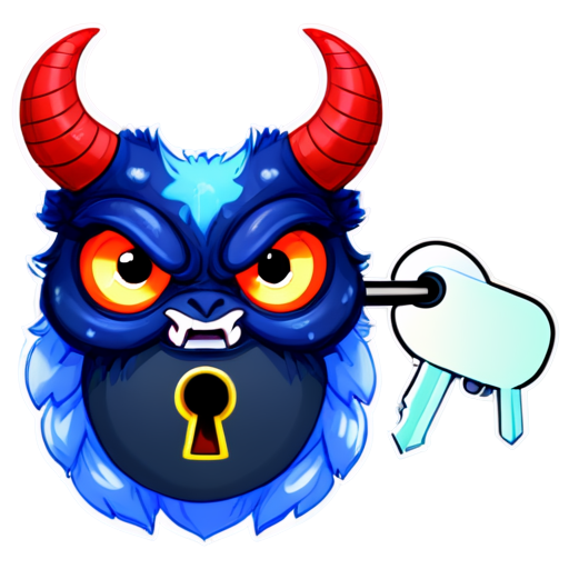 demon entry lock - icon | sticker