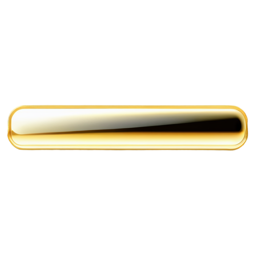 gold straight line with rounded edges - icon | sticker