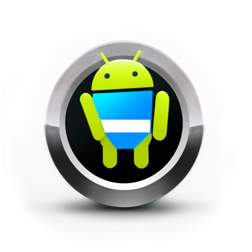 The icon should have a clean, modern style, without cartoonish elements. Include: Android icon - icon | sticker