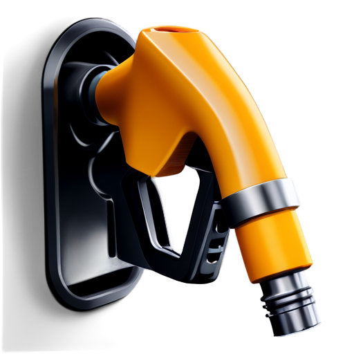 fuel nozzle in orange-yellow colors - icon | sticker