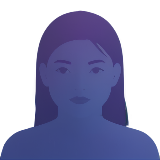 gradient color blue to purple line art avatar icon - icon | sticker