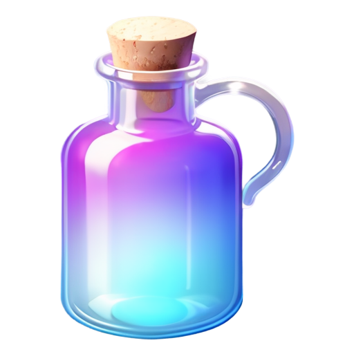 magic bottle with purple potion, elegantly shape - icon | sticker