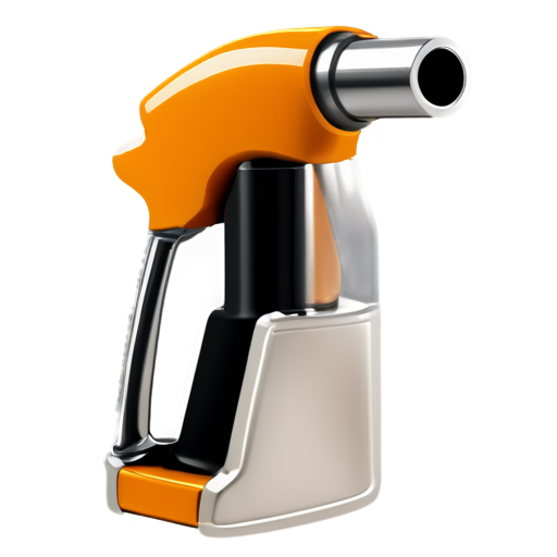 fuel nozzle in orange-yellow colors - icon | sticker