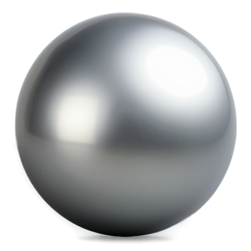 all shades of silver on the sphere without glare - icon | sticker