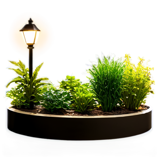 Garden lighting by the sun - icon | sticker