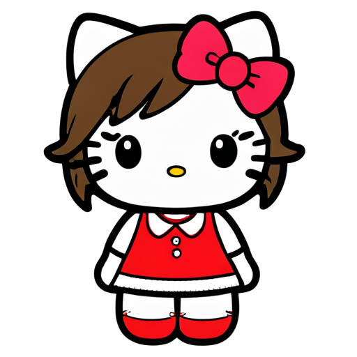 school hello kitty with friends - icon | sticker