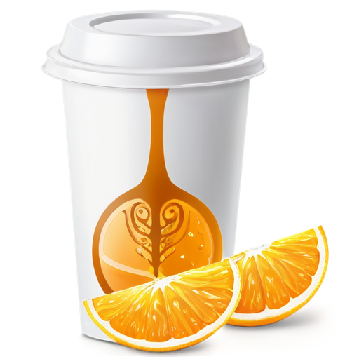 cafe products in yellow-orange colors - icon | sticker