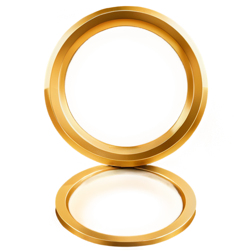 four golden segments are folded into a circle. background is transparent - icon | sticker