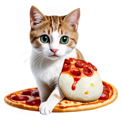 kitty pizza - icon | sticker