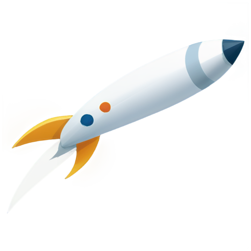 flying rocket to newsfeed - icon | sticker