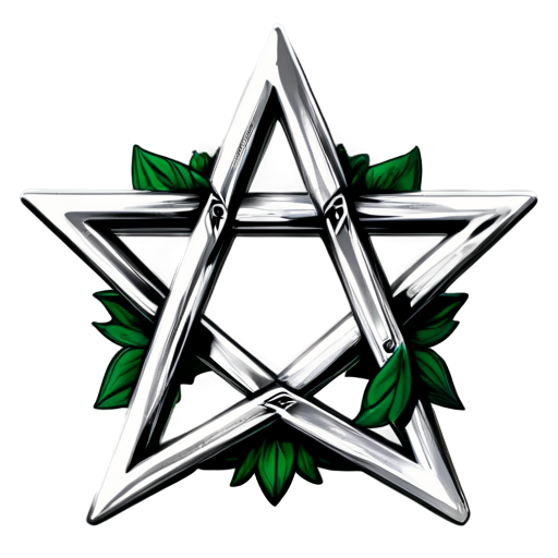 92/5 000 Characters Translate Star of David with a diamond in the center and laurel leaves on the sides. - icon | sticker