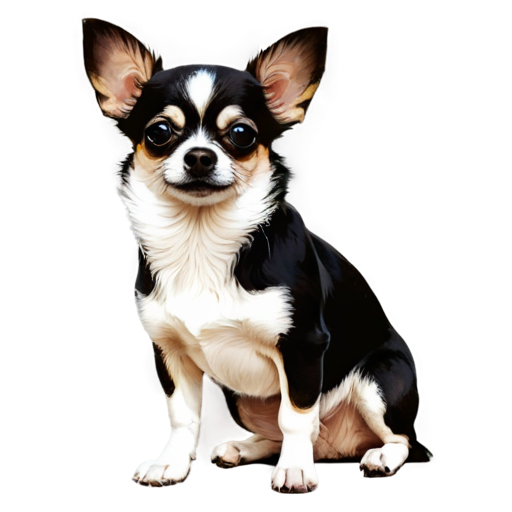 chihuahua black and white - icon | sticker