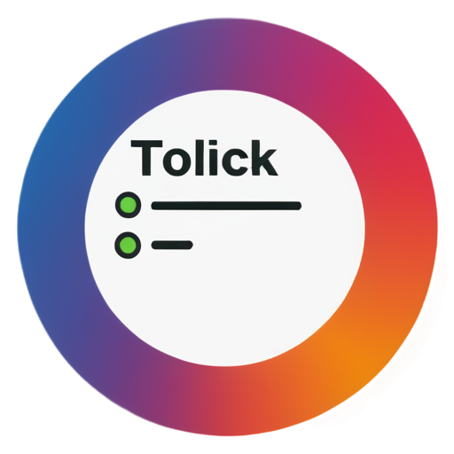 beautiful simple circle lettered symmetrical todo-list - icon | sticker