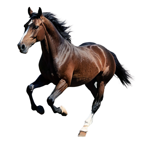 A horse that looks like it's running fast and cool - icon | sticker