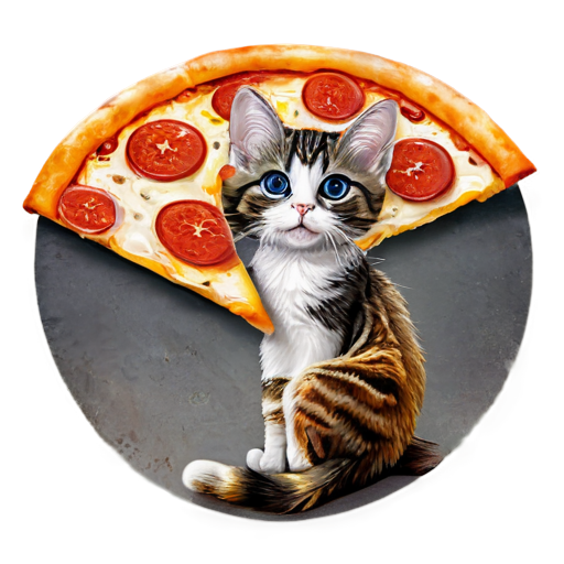 kitty pizza - icon | sticker