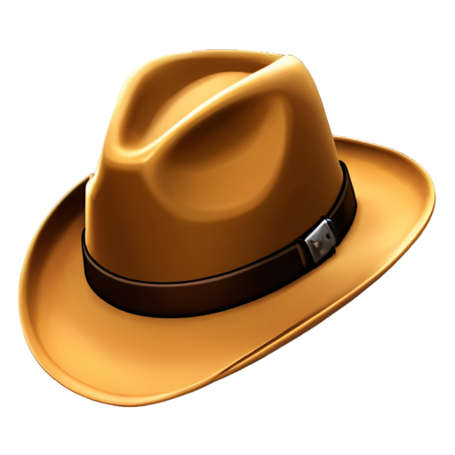 brown Cowboy hat on top of sims 4 plumbob - icon | sticker