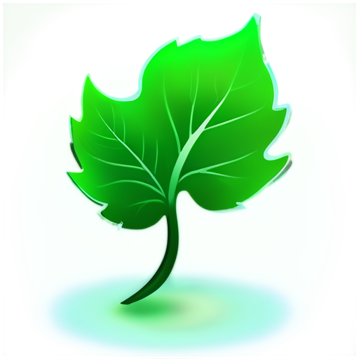 An icon for the FAQ section in the BEO cryptocurrency project, combining eco-friendly and innovative elements. The design features a glowing question mark stylized as a green leaf or a sapling, symbolizing clarity and growth. The background is a gradient of soft green and blue, emphasizing nature and technology." - icon | sticker