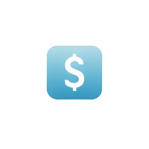 app icon, dollar, light blue - icon | sticker