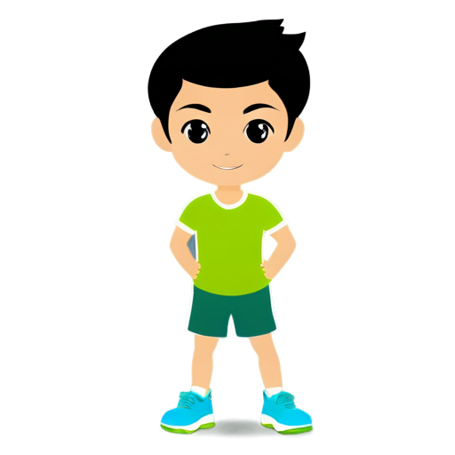 Icon for the application about sports, fitness and a healthy lifestyle, in green and white colors and in a minimalist style - icon | sticker