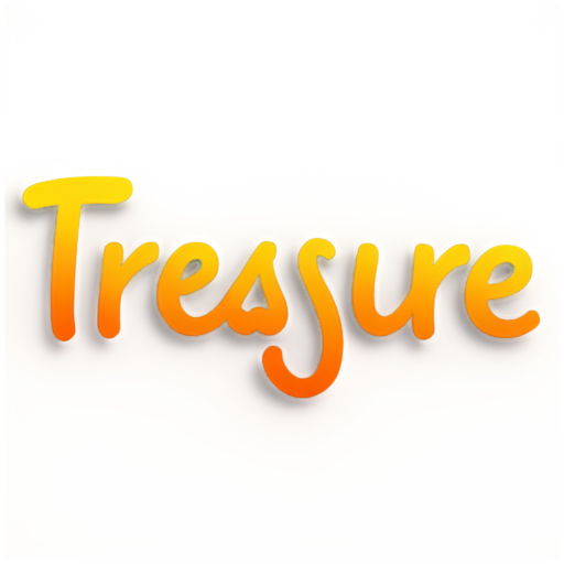 Signed “treasure” with burning letters in the background - icon | sticker