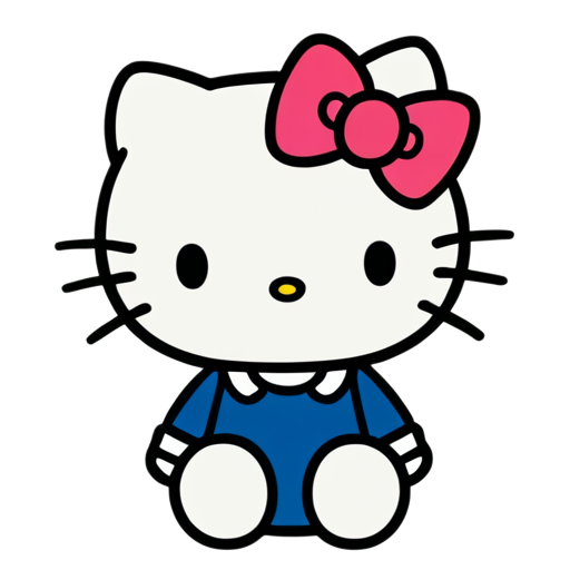 hello kitty with school - icon | sticker