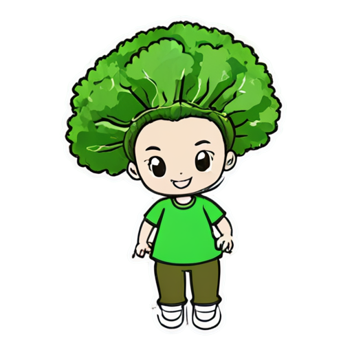 Logo for nutritionist, purple background, broccoli - icon | sticker