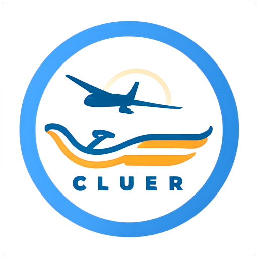 Simple, minimalist style, white background, tri-color, stable perspective logo for children's hobby club on aviation modeling, remote control in hands, close-up glider - icon | sticker