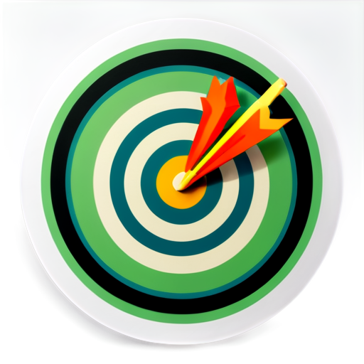 a vector logo design, main symbol:an arrow hit the bullseye,Moderate,clear background - icon | sticker