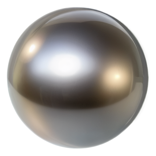 all shades of silver on the sphere without glare - icon | sticker