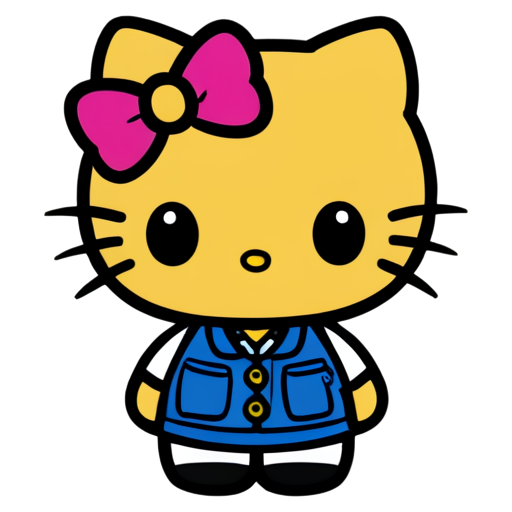 school hello kitty with friend - icon | sticker