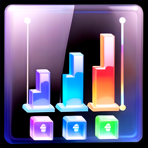 statistics and graph, write text "Estimators" - icon | sticker