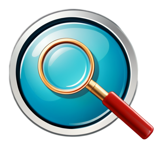 The icon should have a clean, modern style, without cartoonish elements. Include: QA icon with a magnifying glass and bug - icon | sticker