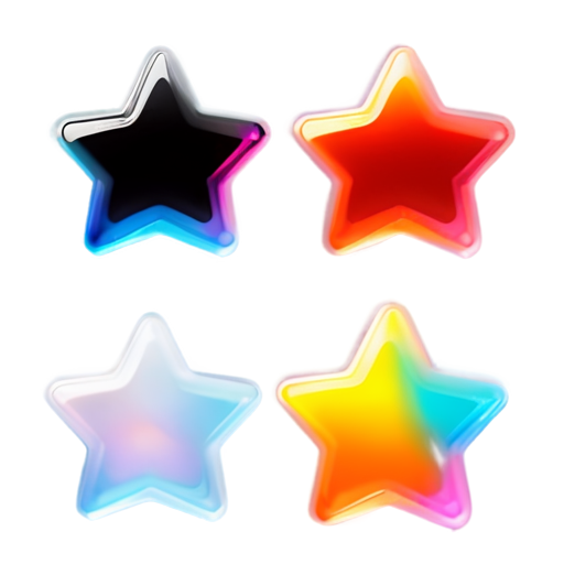 A star with a gradient of color - icon | sticker