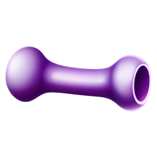 Bone icon: one purple human bone drawn diagonally with clean and straight edges. - icon | sticker