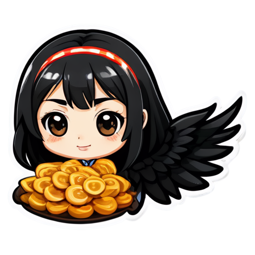 Chav amai wing baked with crispy slices of hamnya. - icon | sticker