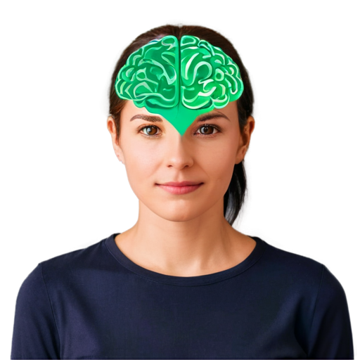 Create an avatar for a psychology blog aimed at a mixed audience (both men and women). The image should convey trust, professionalism, and warmth. Include a symbol of psychology, like a silhouette of a head with a neural network or a stylized brain, surrounded by calm, neutral colors (such as soft blues, greens, and grays). The background should be light, clean, and minimalist, so as not to distract from the main image. - icon | sticker