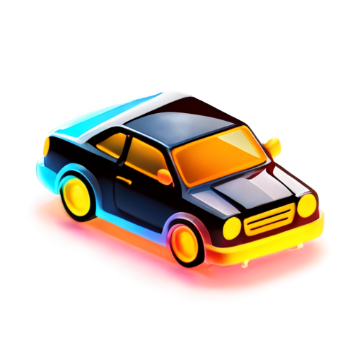 app icon for stores for application named my car, car color should be blue - icon | sticker