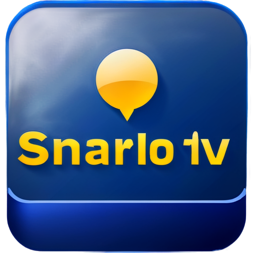 I will design a blue icon for the IPTV application named "SmartPlay IPTV," featuring both the icon and title in a small size. - icon | sticker