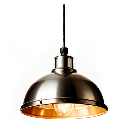 industrial decor styles with iconic metal pendant light inside a circle - icon | sticker