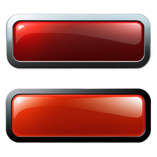 red button, embed in the game, rectangular, rounded - icon | sticker