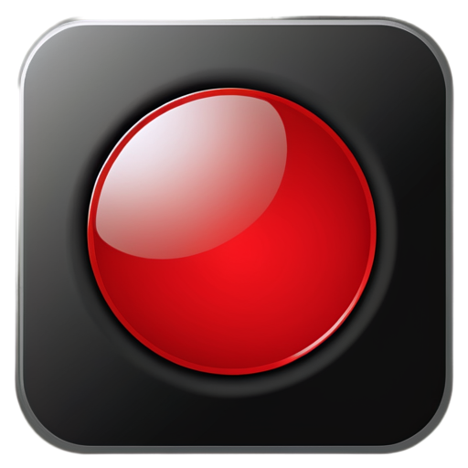 black and red button, computer game, square, vertical - icon | sticker