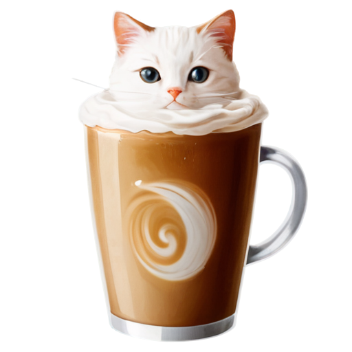 kitty latte - icon | sticker