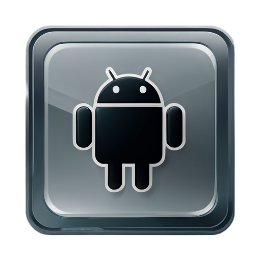 The icon should have a clean, modern style, without cartoonish elements. Include: Android icon - icon | sticker