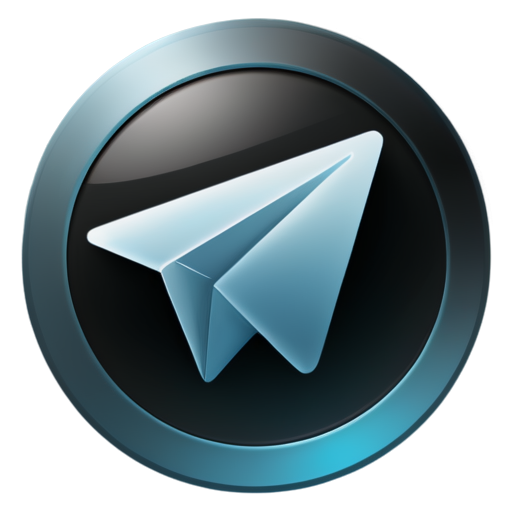 telegram logo in darkness - icon | sticker