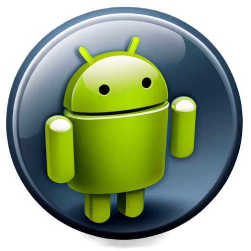 The icon should have a clean, modern style, without cartoonish elements. Include: Android icon - icon | sticker