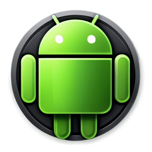 The icon should have a clean, modern style, without cartoonish elements. Include: Android icon - icon | sticker