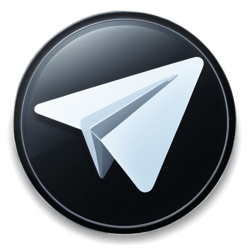 telegram logo in darkness - icon | sticker