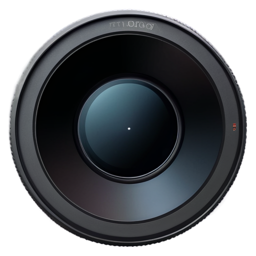 camera zoom round icon,pure black - icon | sticker